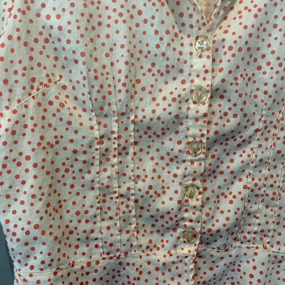Polka dot short sleeve blouse by April Cornell - Picture 3 of 8